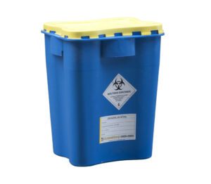 MST - Milieuadviseur - Blauwe vaten voor afvoer van specifiek ziekenhuisafval